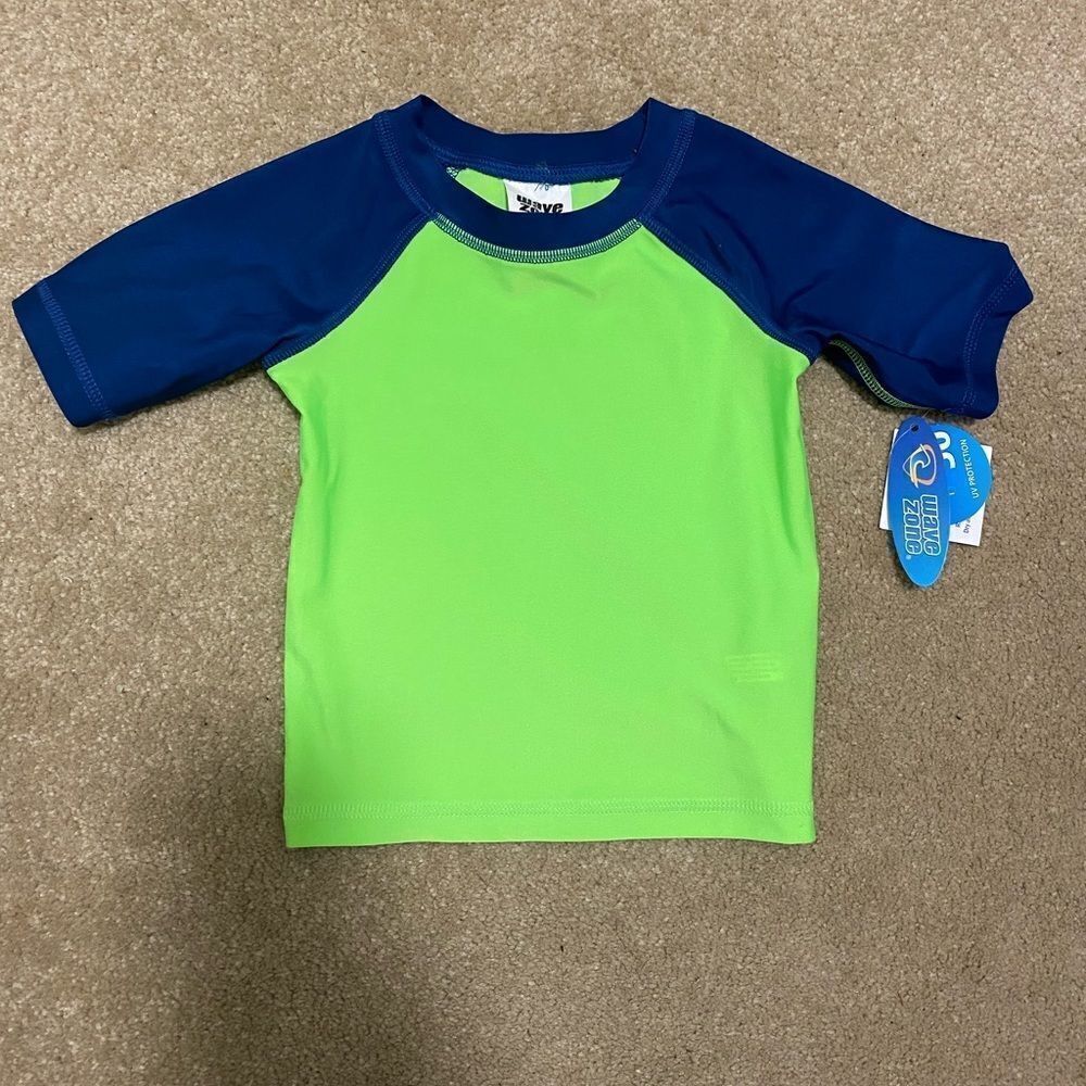 Baby Toddler Wave Zone RASHGUARD Shirt 50 SPF 24 Months NWT